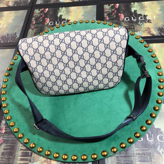GUCCI古馳腰包 新款 專櫃品質 233269 進口牛皮 男士腰包 時尚單品 藍pvc  ydgq3411